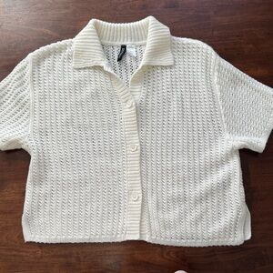 H&M Cream Knit Cardigan